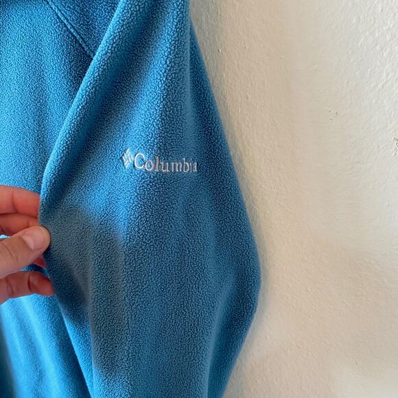 Columbia 1/4 zip blue fleece pullover jacket - Picture 3 of 5